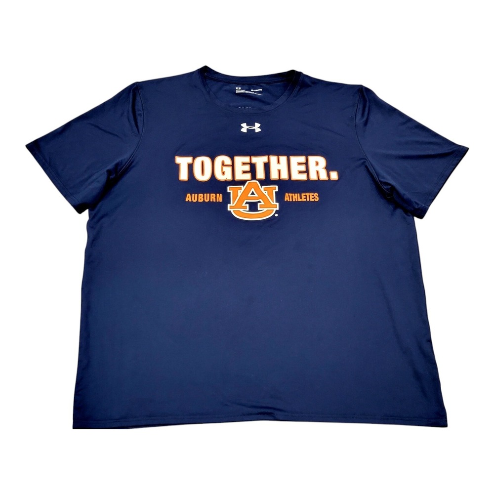 Mens Under Armour Auburn Tigers Athletics Together Shirt Blue XL NCAA Fan Gear